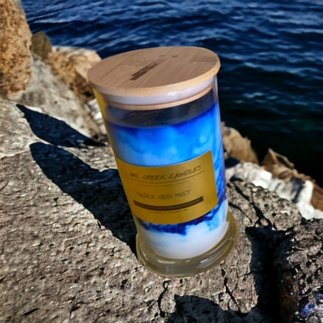 20 OZ. Soy Candle Clear Glass Status Jar