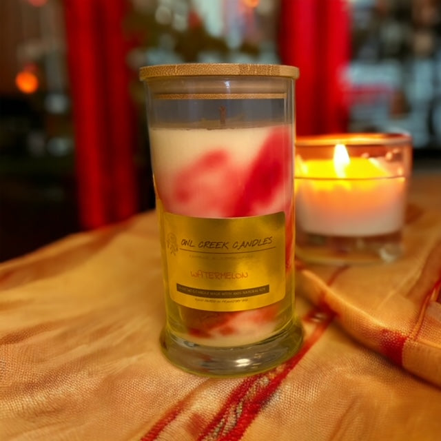 20 OZ. Soy Candle Clear Glass Status Jar