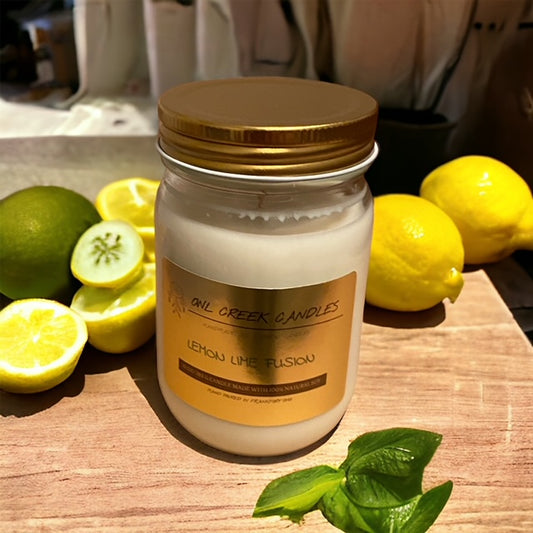 Introducing the "Lemon Lime Fusion" Candle by Owl Creek Candles